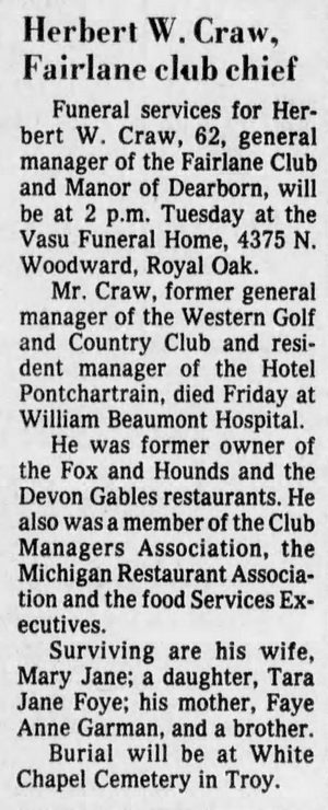 Devon Gables (Port O Three) - June 18 1978 Former Owner Passes Away